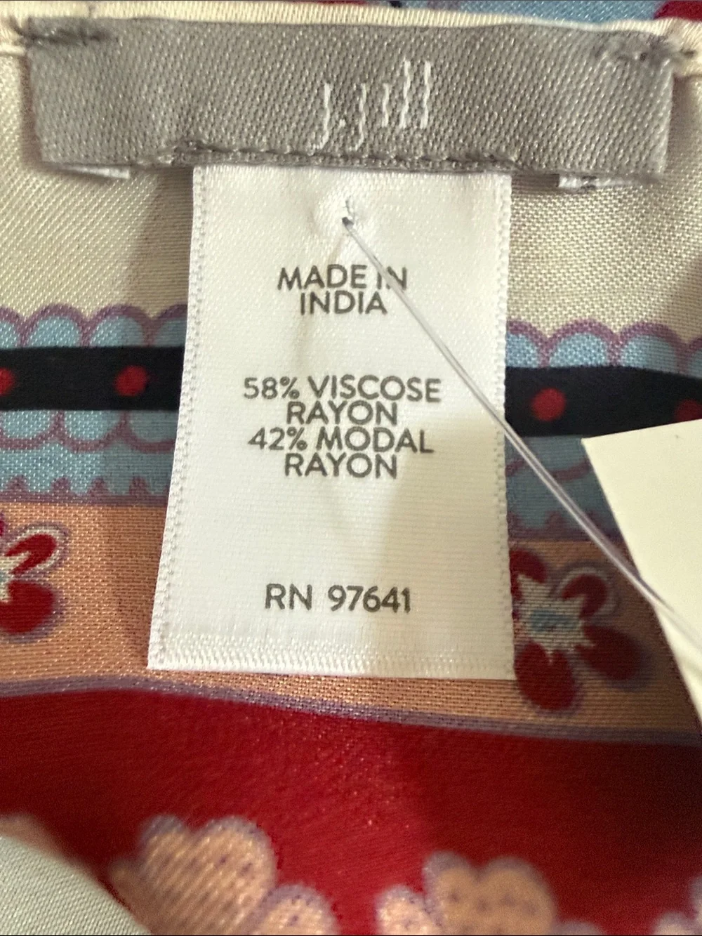 J.Jill printed square scarf 25X25 new in packaging.